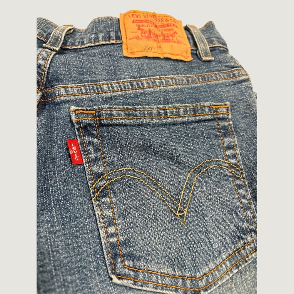 Vintage Y2K 2002 Levi's 550 Relaxed Tapered Jeans Medium Wash 4S - Picture 4 of 8